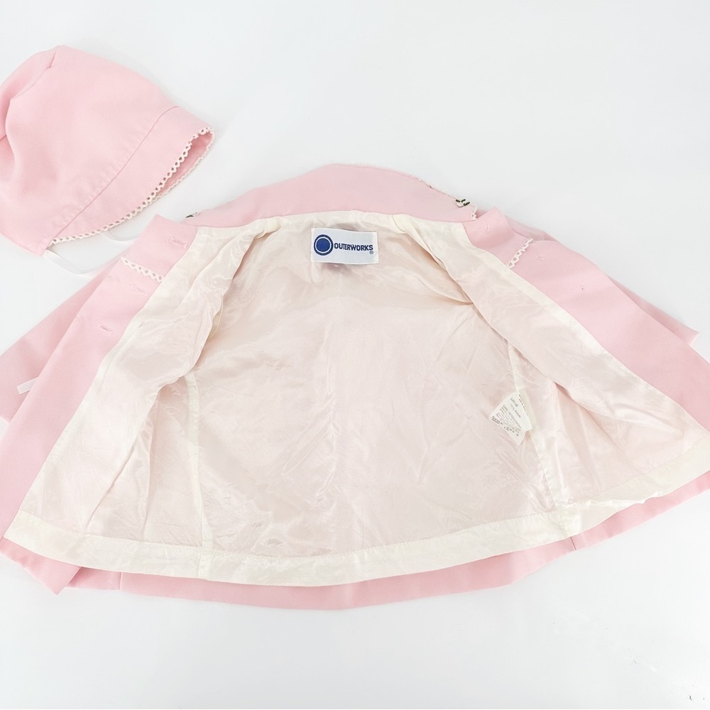 Vintage 70s/80s Toddler Girl Pink Spring Jacket by Outerworks Size 18 Months - Picture 7 of 7